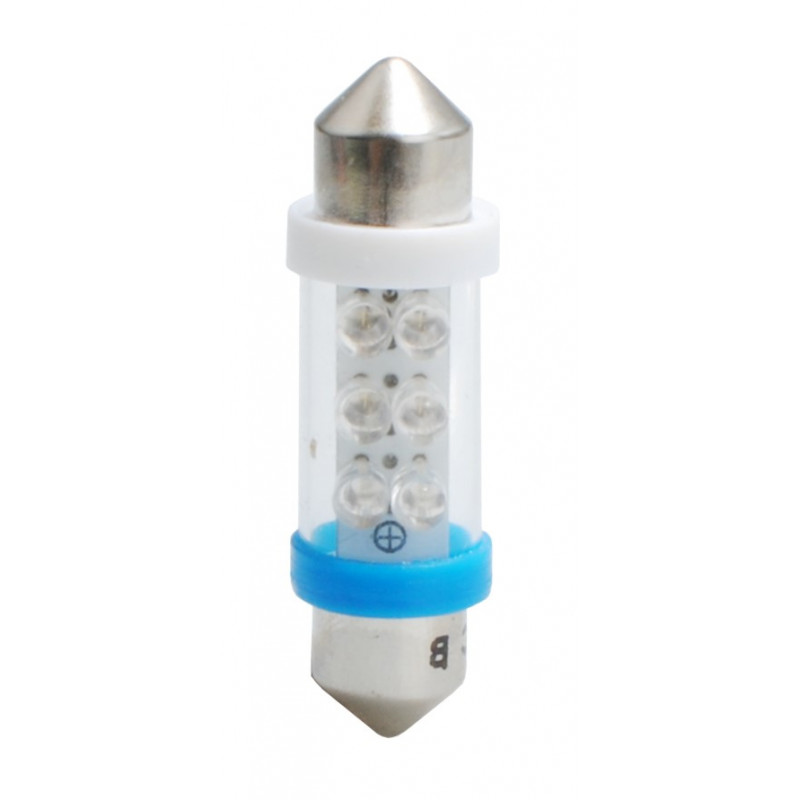 LED - Diode L023 - C5W 36mm 6xFlux 3mm Blau