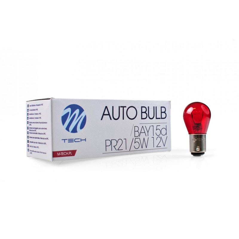 GlÃ¼hlampe M-TECH P21/5W BAY15d 21/5W Rot 12V