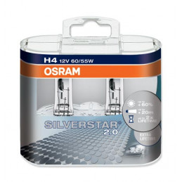 OSRAM SILVERSTAR H4 12V 55W + 50% 2 StÃ¼ck OSS4