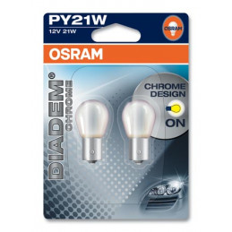 Osram CHROM 7507DC-02B BAU15s PY21W 12V 21W 2pcs