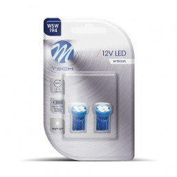 Blister 2x Diode LED L017 - W5W 4xSMD3528 Blau 12V