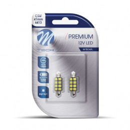 Blister 2x Diode LED L327 - C5W 41mm 8xSMD5050 Radiator CANBUS WeiÃŸ 12V