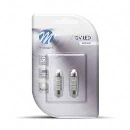 Blister 2x Diode LED L310 - C5W 36mm 3xSMD5050 CANBUS Blau 12V