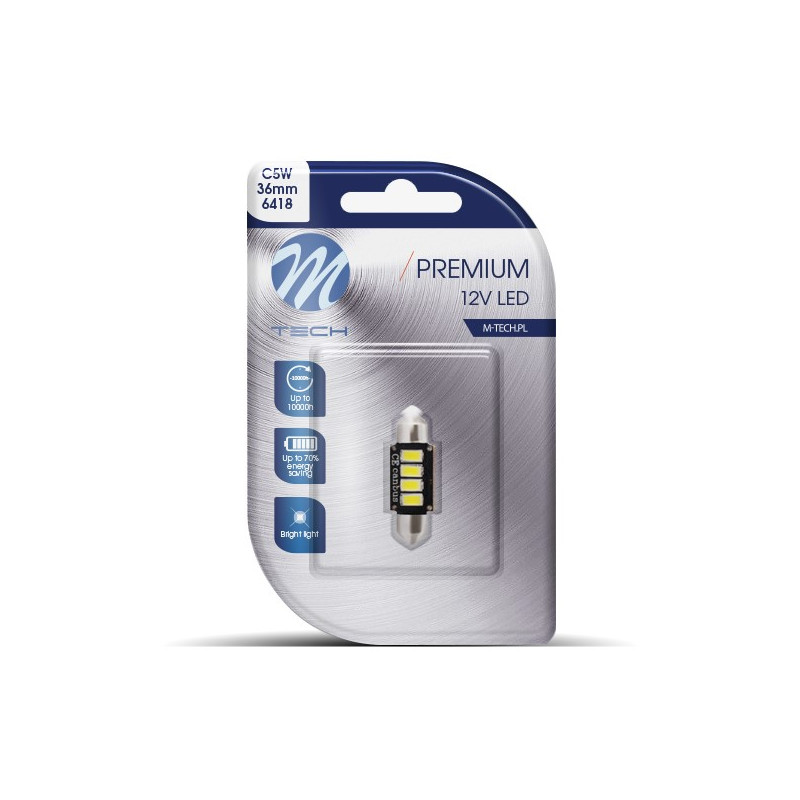 Blister 1x Diode LED L334 - C5W 36mm 4xSMD5730 CANBUS WeiÎ² 12V