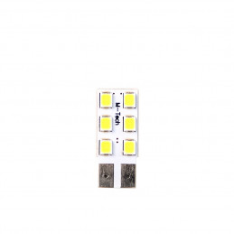 Blister 2x Diode LED L083 - W5W 6xSMD3528 WeiÎ² 12V