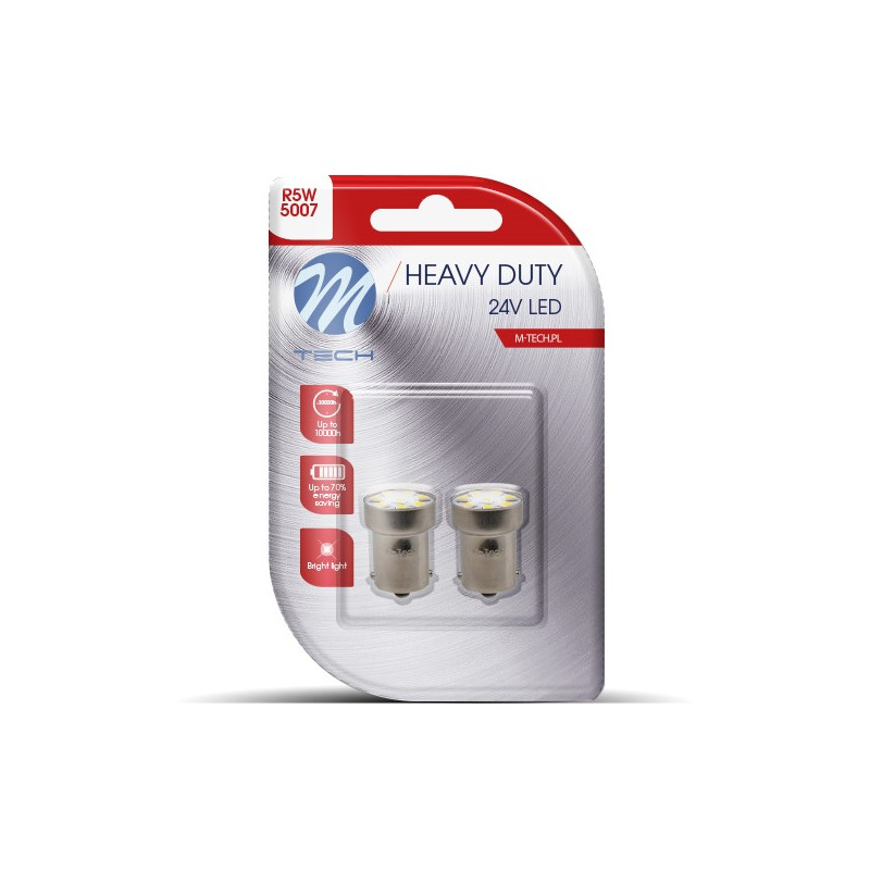 Blister 2x Diode LED L988 - BA15s 8xSMD3528 WeiÎ² 24V