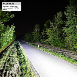 Lightbar - Double Row - Bottom Bracket 54W 9" Combo