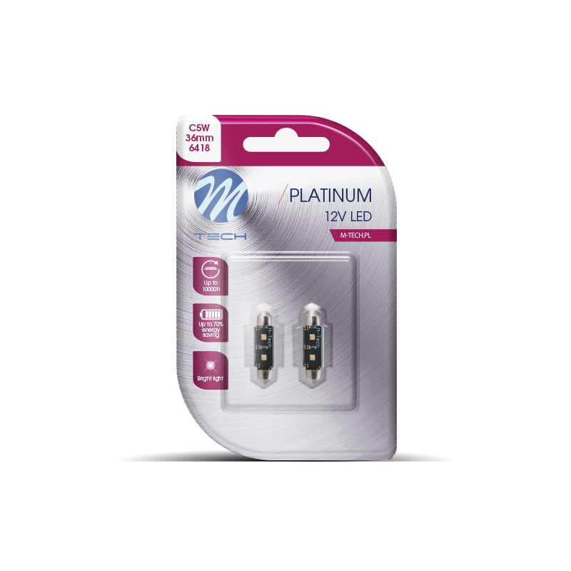 Blister 2x Diode LED L813 - C5W 36mm 2xHP WeiÃŸ 12V