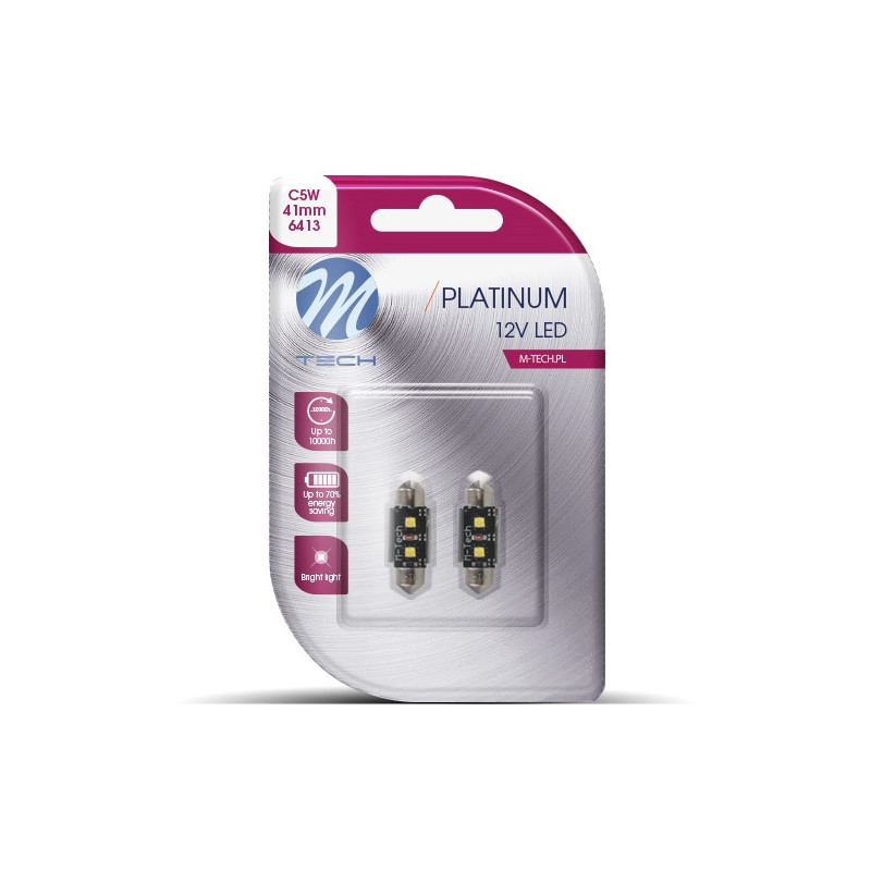 Blister 2x Diode LED L814 - C5W 41mm 2xHP WeiÃŸ 12V