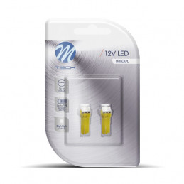 Blister 2x Diode LED L053 - T5 1xSMD5050 Gelb 12V