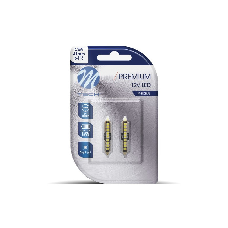 Blister 2x Diode LED L351 - C5W 42mm SMD3632 2W Samsung CANBUS WeiÃŸ 12V