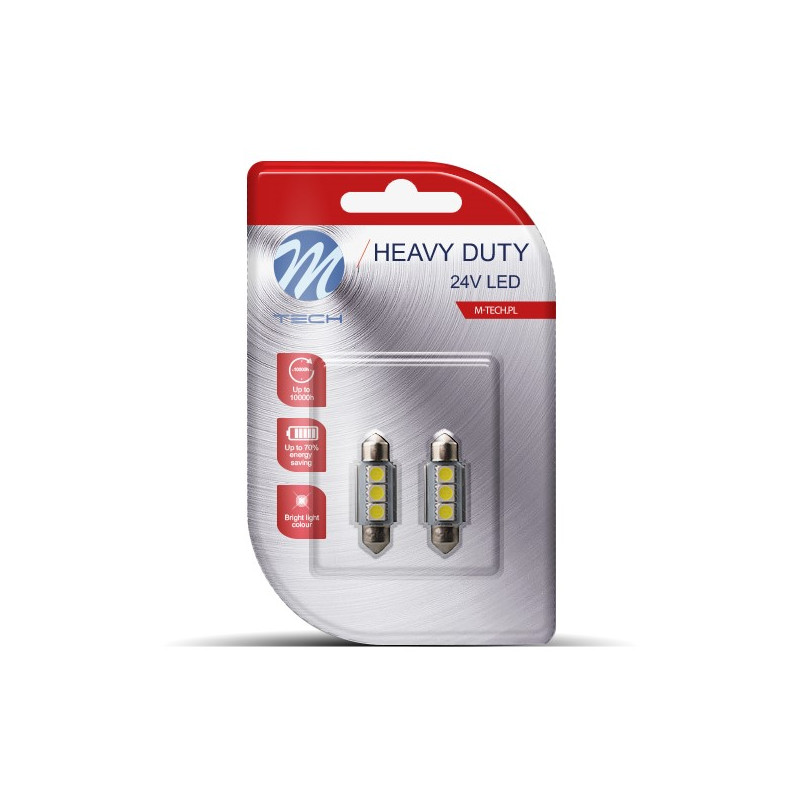 Blister 2x Diode LED L9310 - C5W 36mm 3xSMD5050 CANBUS WeiÃŸ 24V