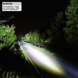 Driving Light - Black Series - Single Row - Side Bracket 150W 12-48V 21"