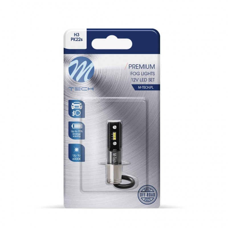 Blister 1x LED H3 6x1616SMD, 3W 280Lm