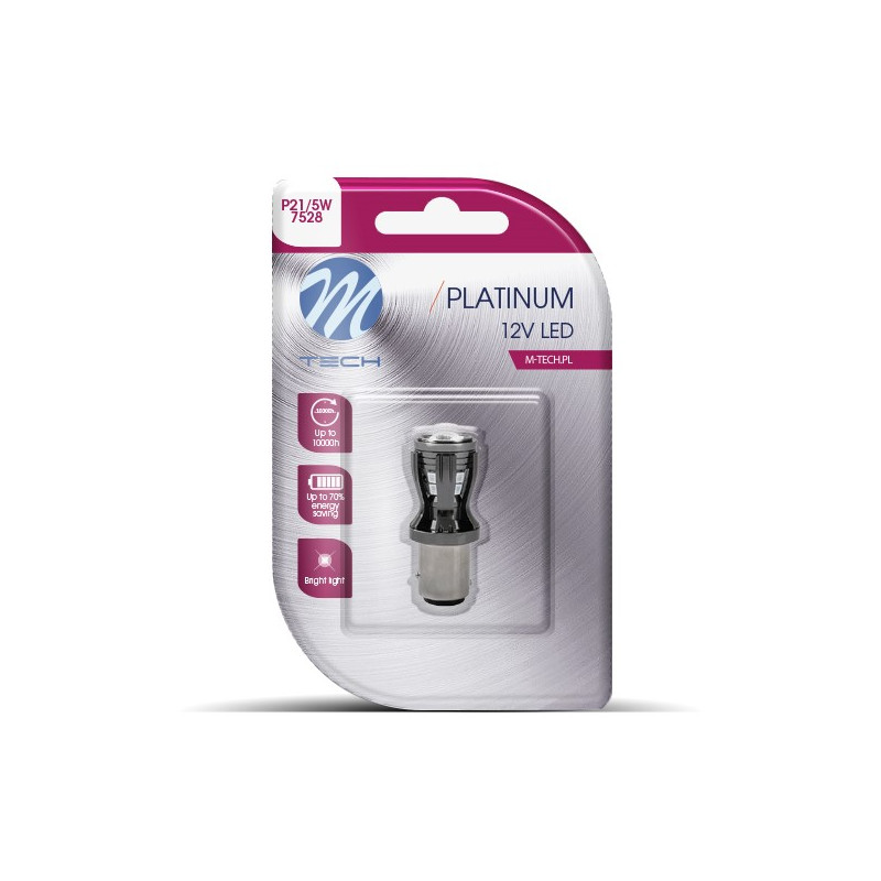 Blister 1x Diode LED L821R - BAY15d 14x2835SMD CANBUS Rot 12-24V