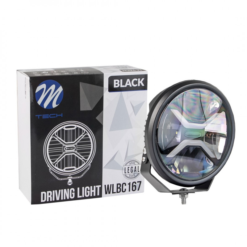Driving light M-TECH BLACK Series 2x40W + 2x20W LED 12-48V 80W 9", Round, Dynamic position light