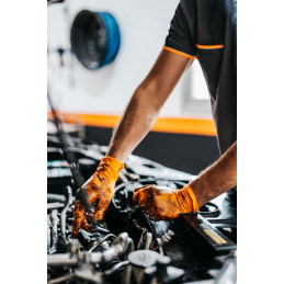 Grippaz Nitrile Fishscale 240mm 6mil 50pcs/box Orange Size M