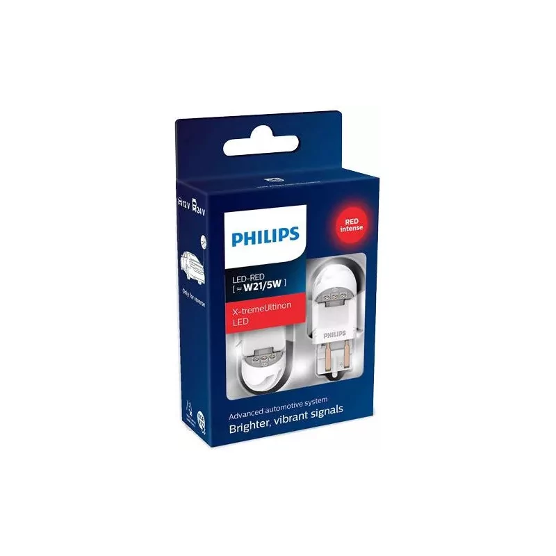 Philips X-tremeUltinon gen2 W21/5 LED red 11066 XUR 12V 2,2W/0,3W X2